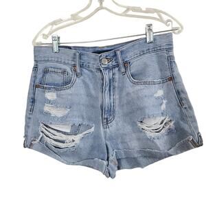 Aeropostale Shorts Women's 8 High Rise Distressed Ripped 90s Y2K Vacay Destroyed